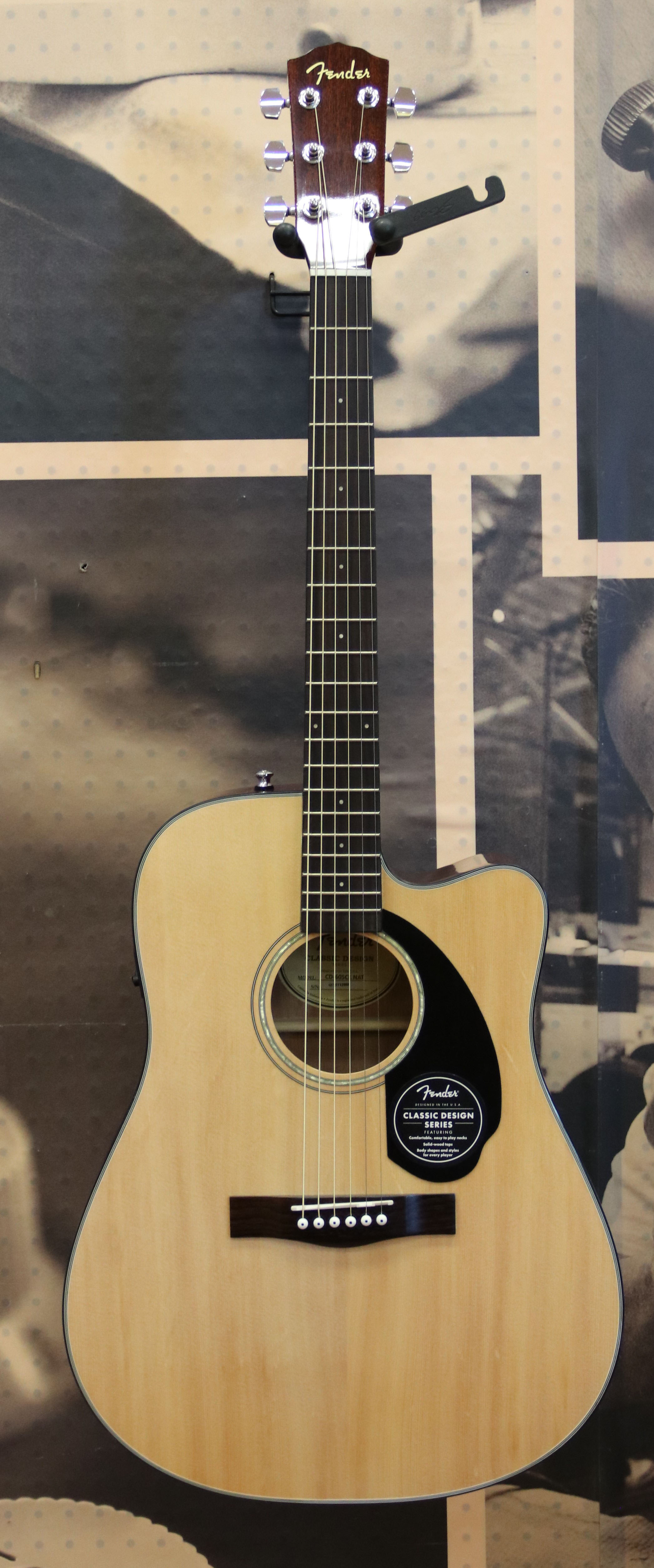 Fender CD-60SCE Dreadnought Acoustic-Electric Guitar - Natural | eBay