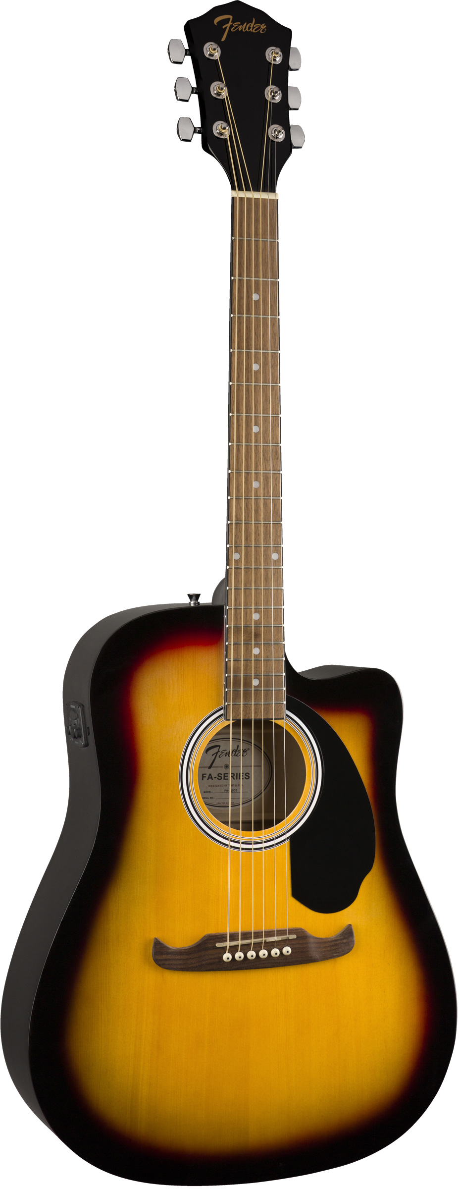 Fender FA 125CE Dreadnought Cutaway Acoustic Electric Guitar Sunburst