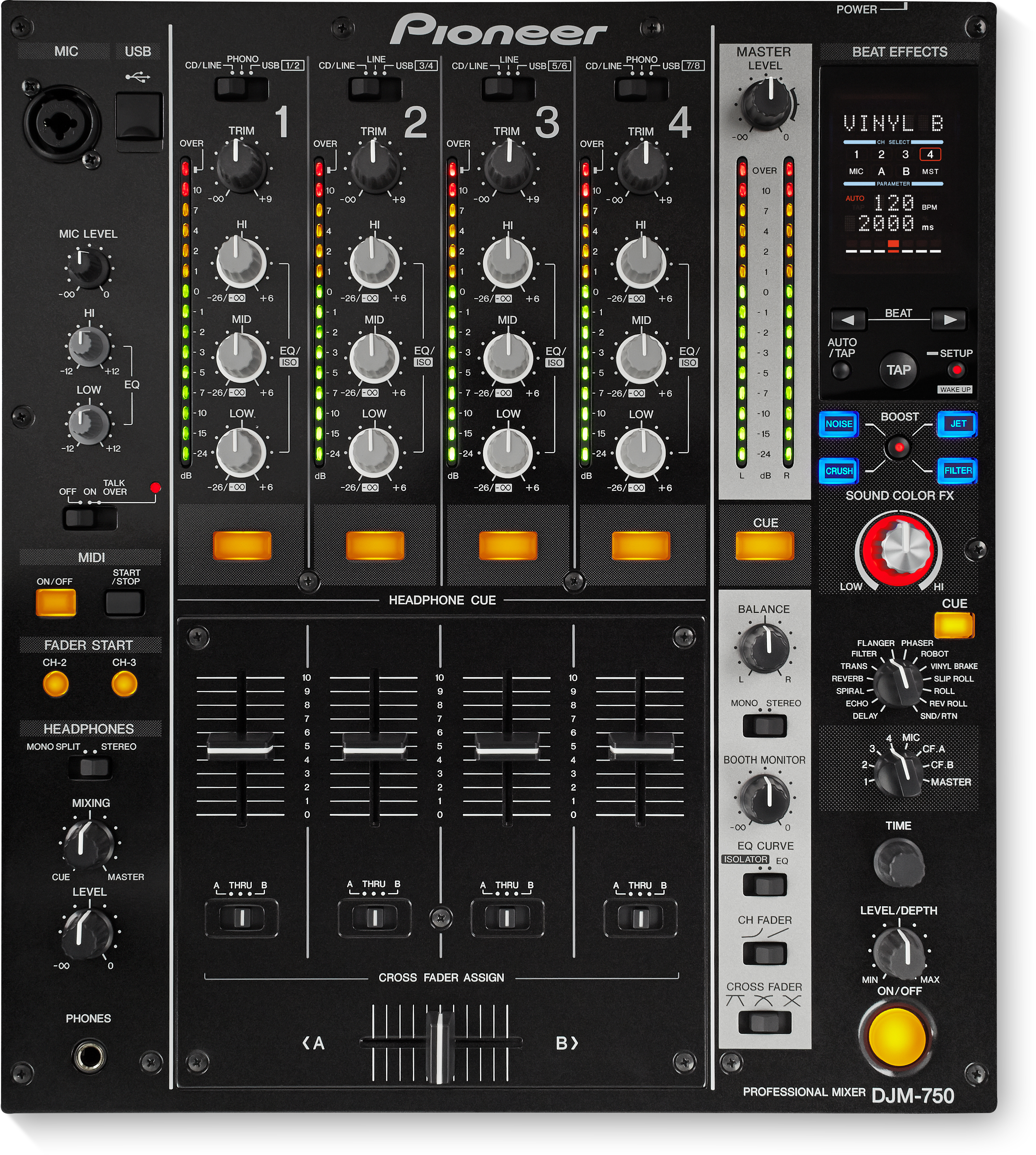 pioneer 4 channel mixer