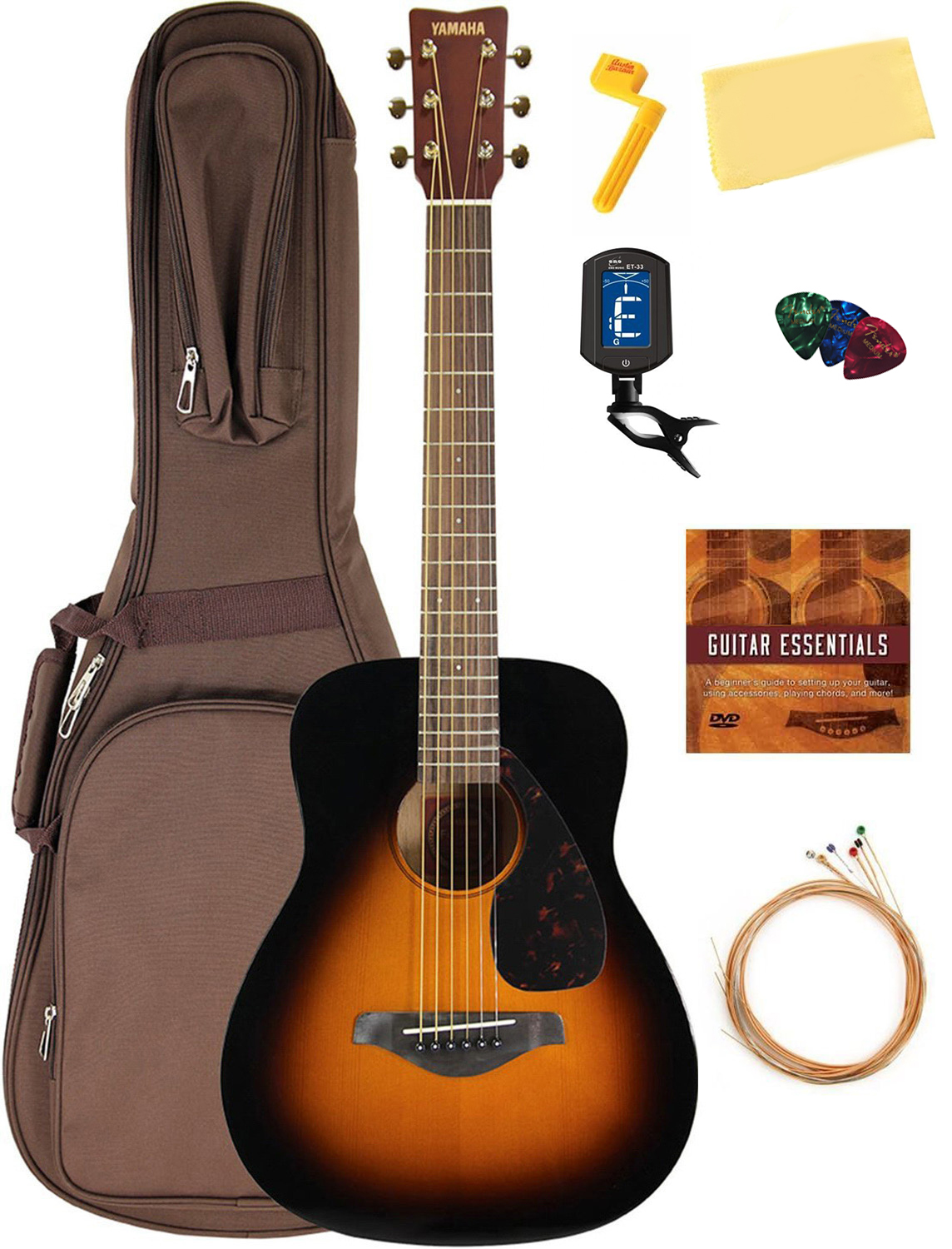 Yamaha Jr Size Acoustic Guitar Tobacco Sunburst W Gig Bag Ebay