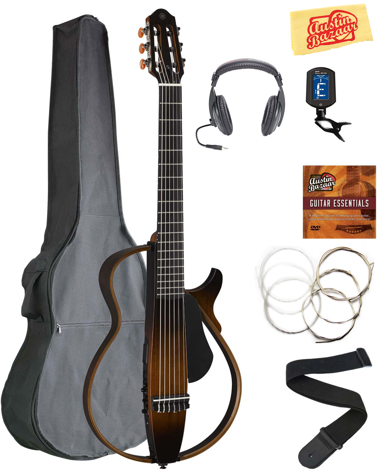 Yamaha SLG200N Nylon String Silent Guitar - Tobacco ...