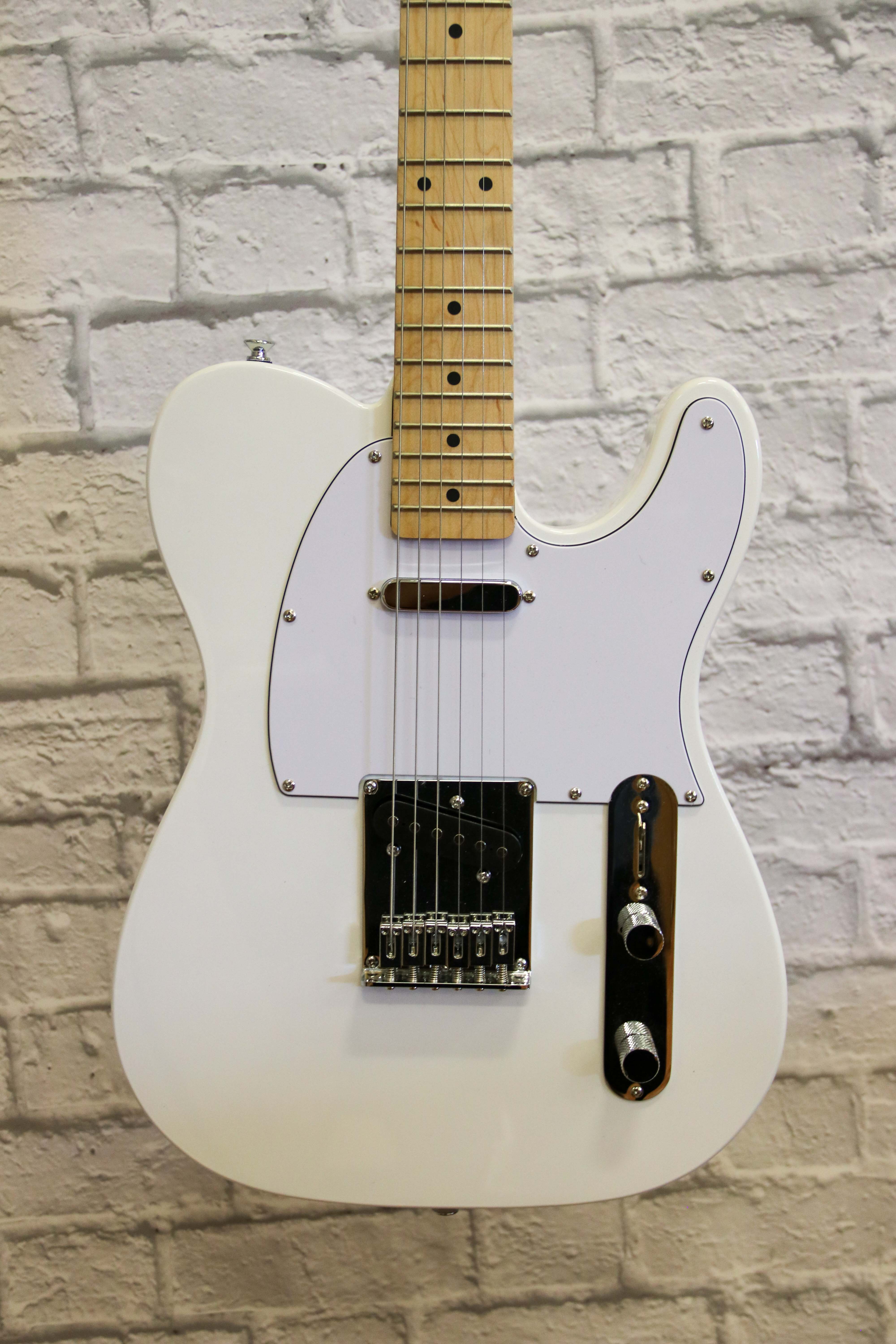 fender sq affinity tele olympic white