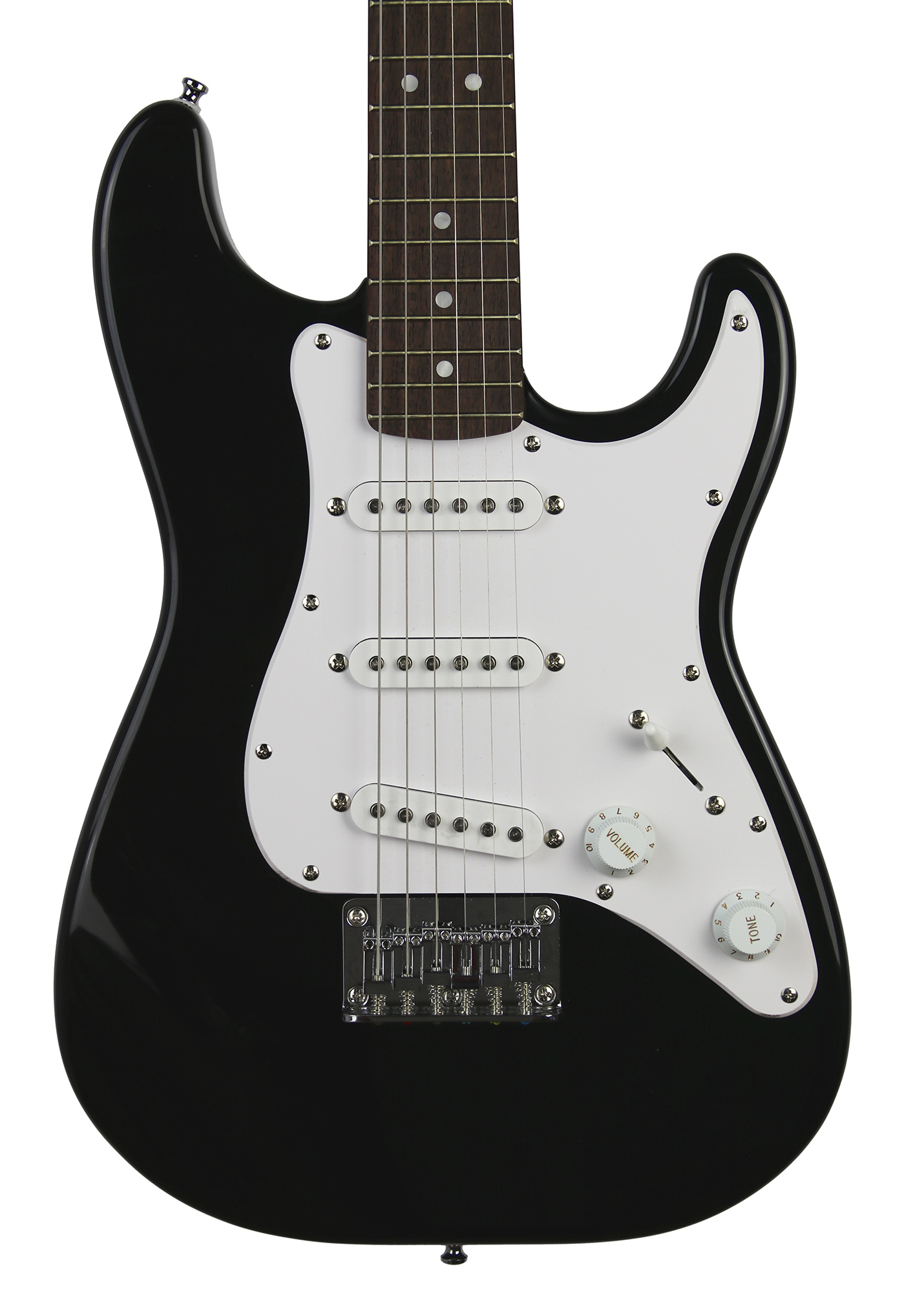 Fender Squier 3/4-Size Kids Mini Strat - Black (broken tuning peg of 1st  string;