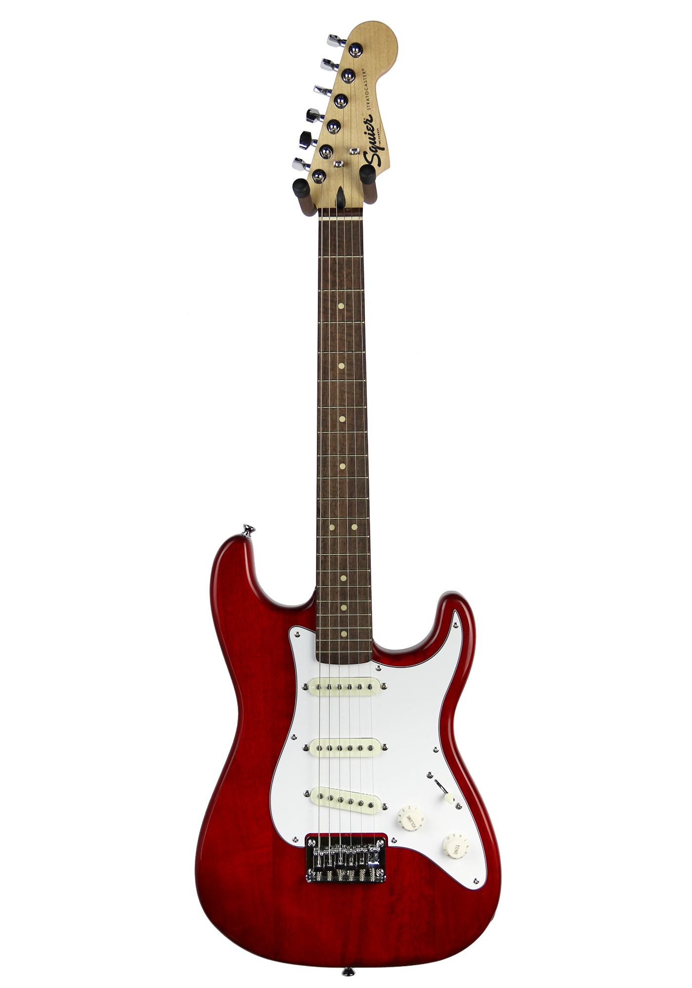 Fender Squier Short Scale 24-Inch Strat Pack - Transparent Red (scratches  and sc