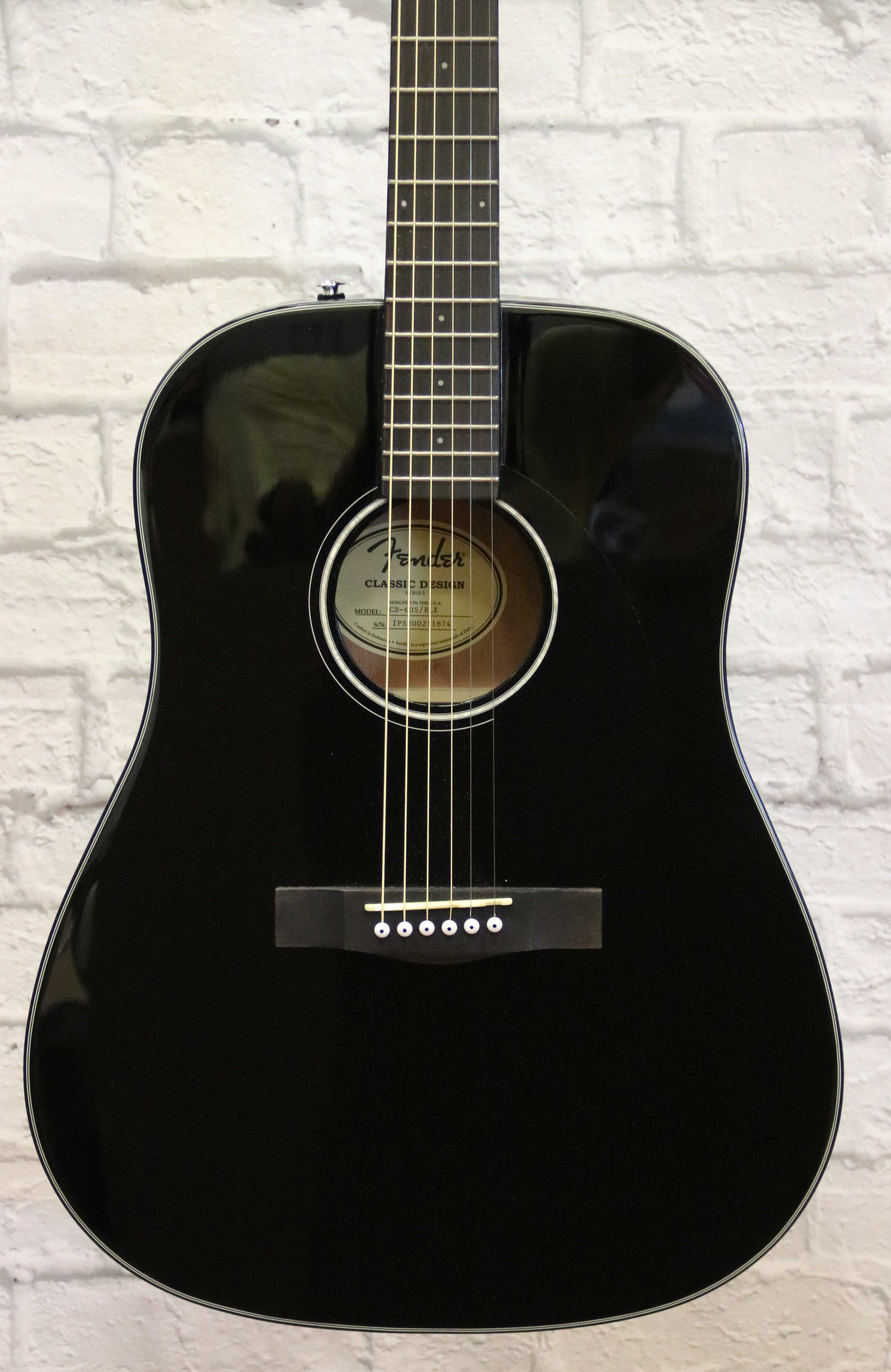 Fender CD-60S Solid Top Dreadnought Acoustic Guitar - Black (multiple ...