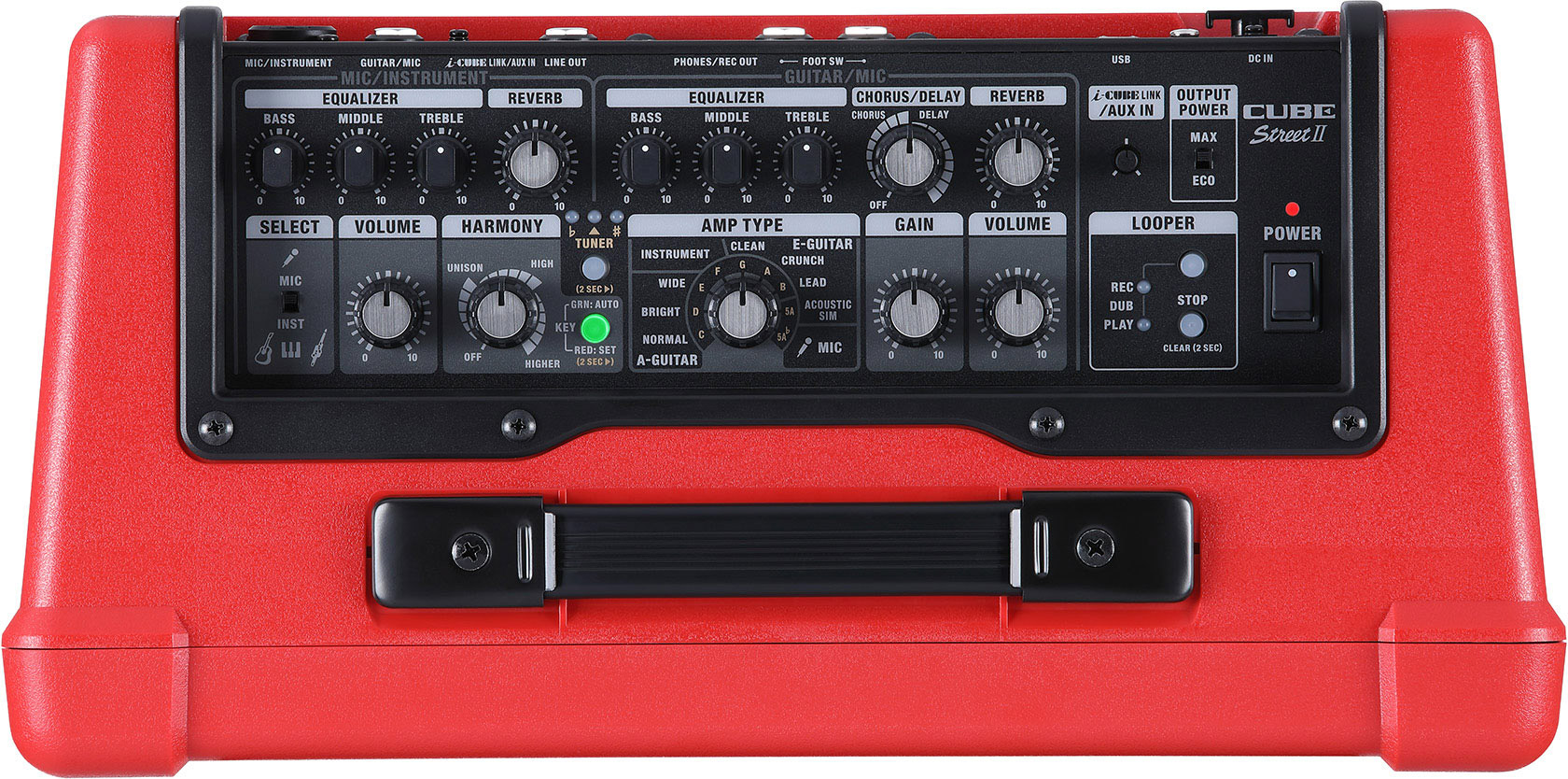 Boss Cube Street II Battery-Powered Stereo Amplifier - Red w 