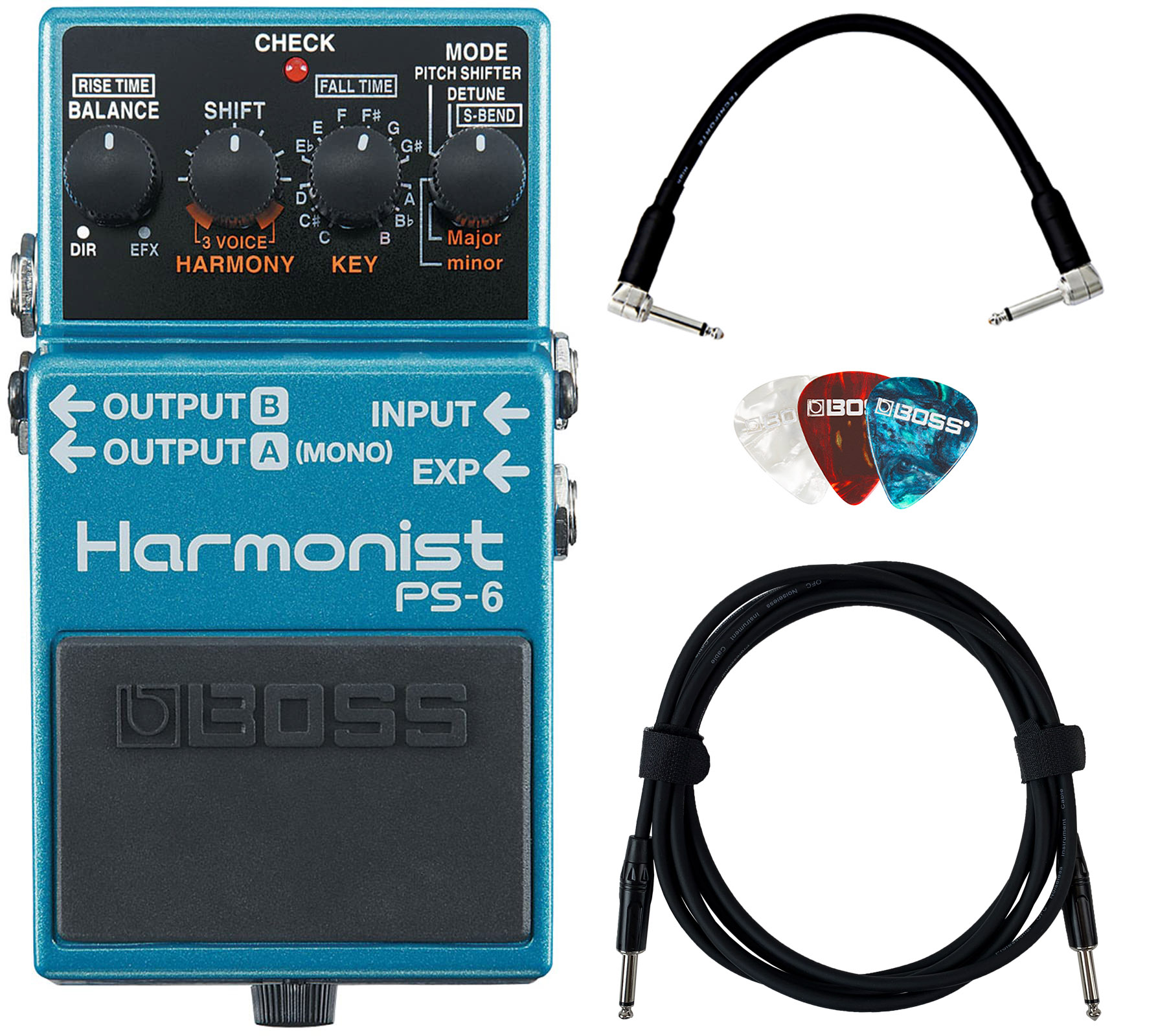 Boss PS-6 Harmonist w/ Instrument Cables