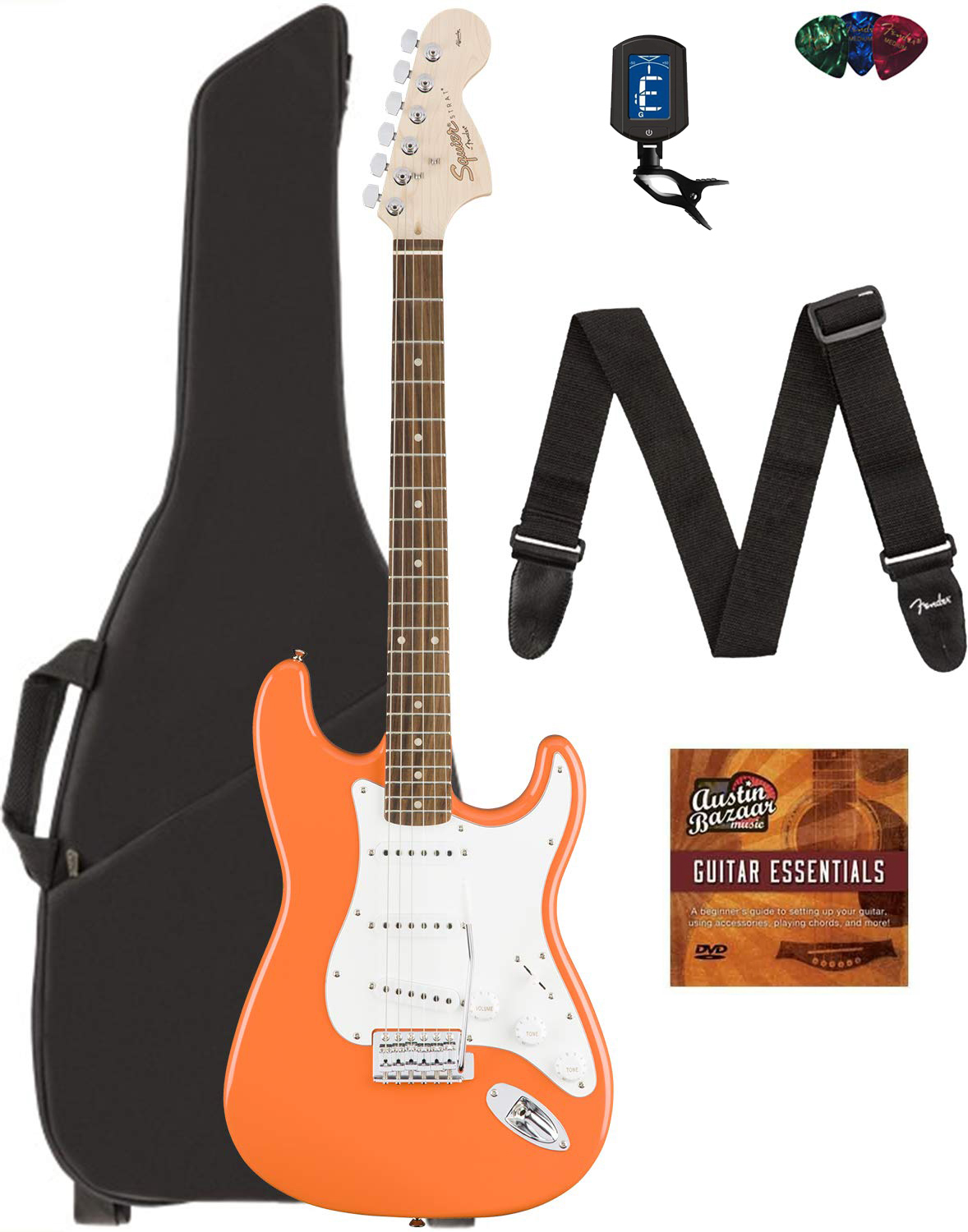 squier affinity stratocaster competition orange