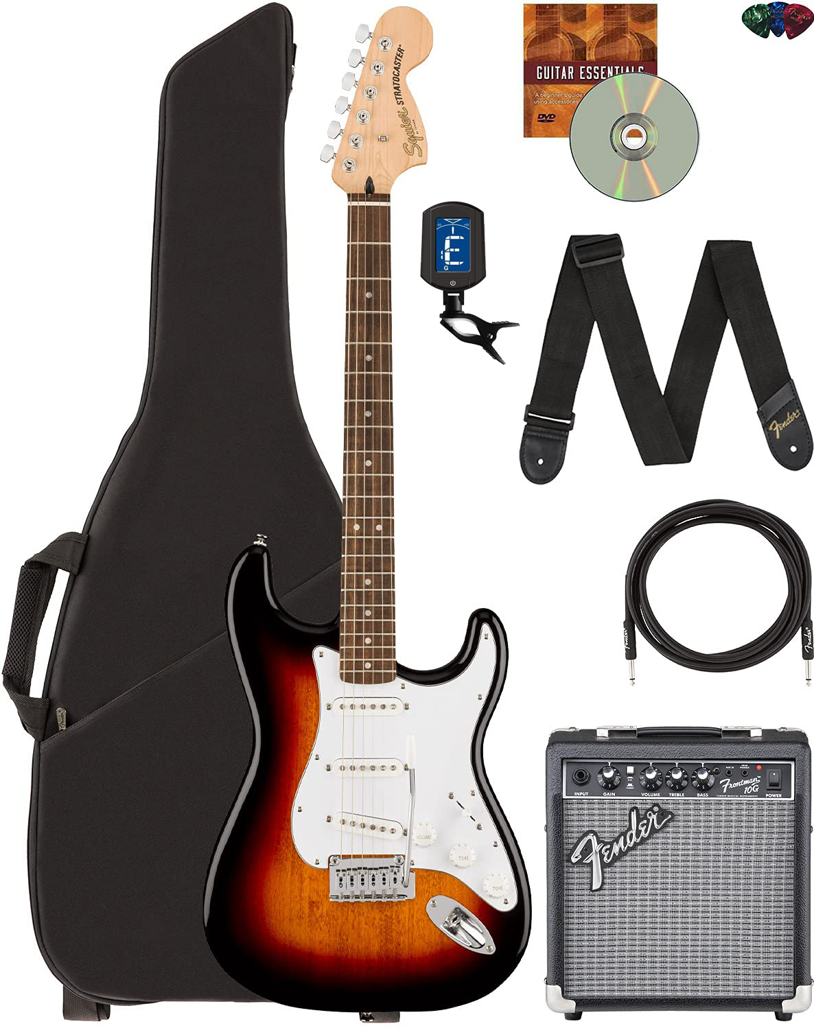 Fender Squier Affinity Stratocaster - 3-Color Sunburst w/ Frontman