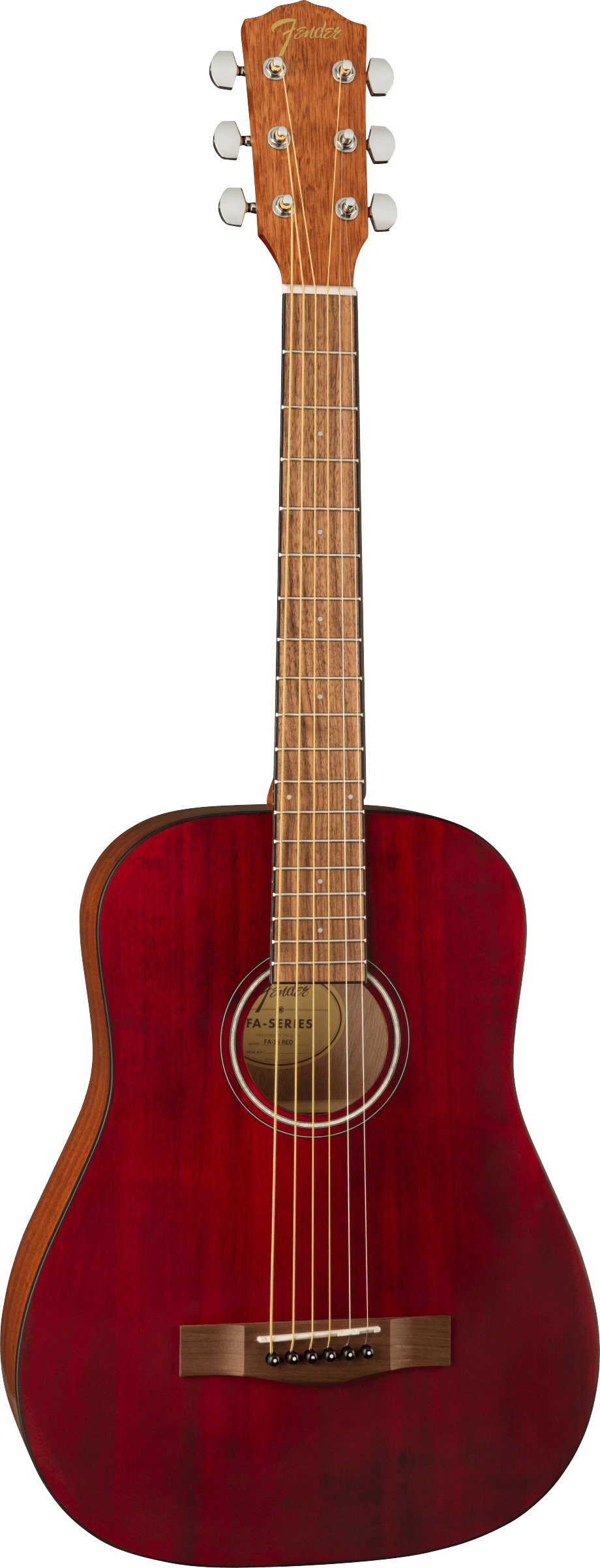 fender acoustic guitar red