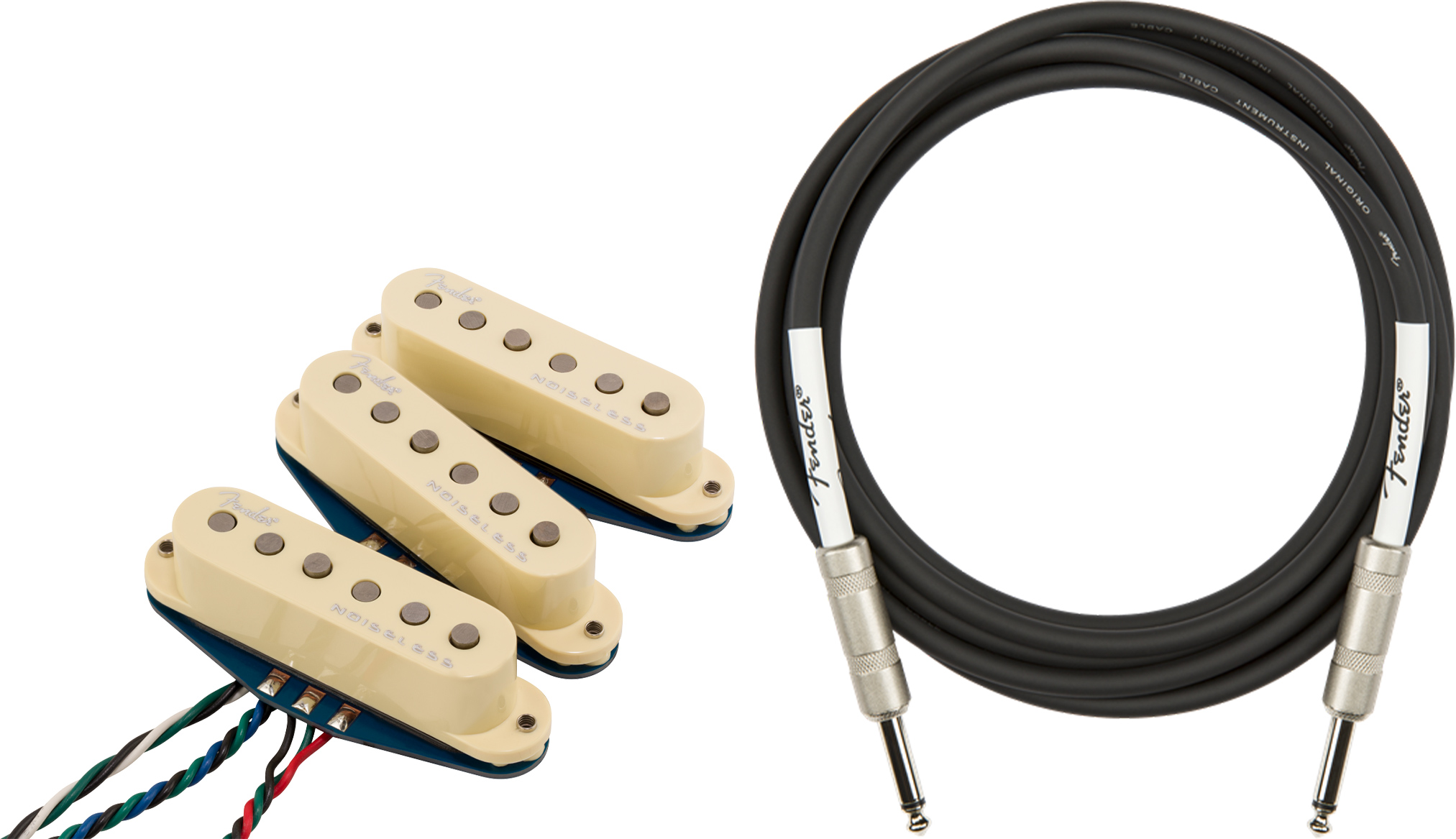 Fender Ultra Noiseless Vintage Stratocaster Pickups w/ Instrument Cable