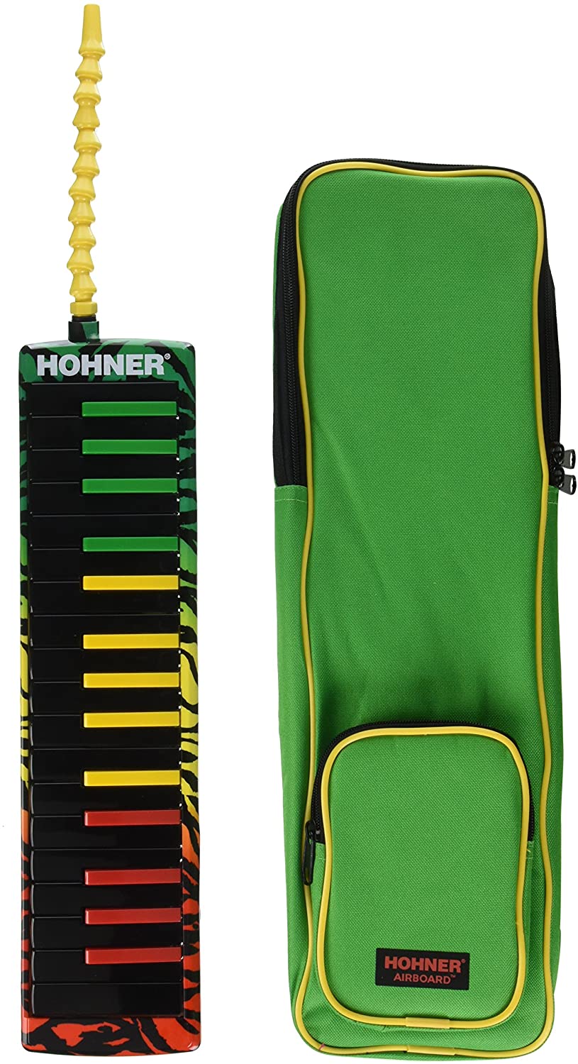 Hohner 32-Key Airboard with Blowflow Mouthpiece - Rasta Print