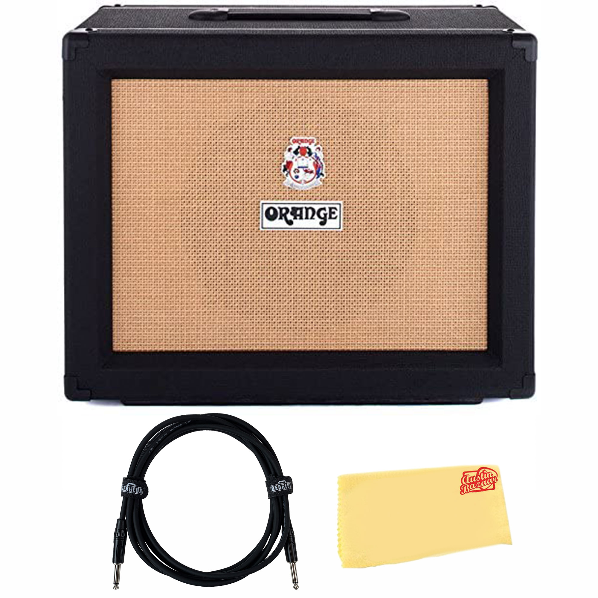 Orange PPC112 1x12-Inch Closed-Back Speaker Cabinet - Black w/ Instrument  Cable